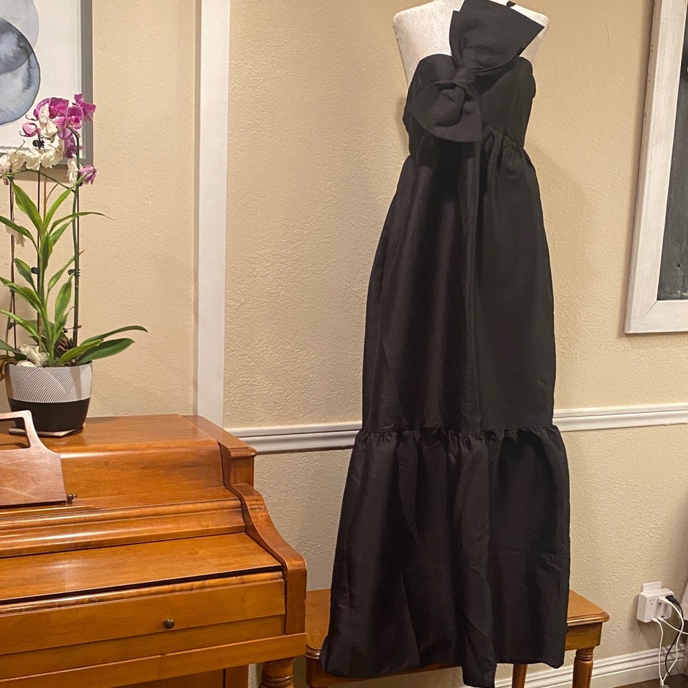 Petal & Pup Bettina Black Strapless Bow Dress - Picture 4 of 15